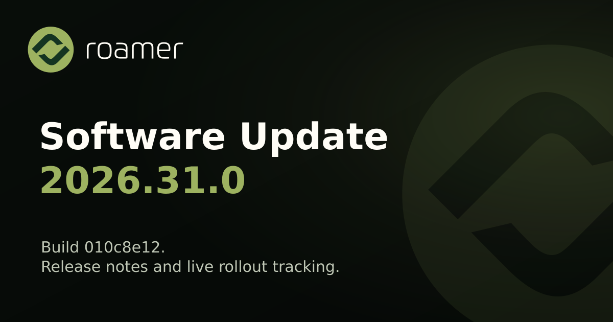 Rivian Software Update 2026.31.0 Build 010c8e12 | Roamer